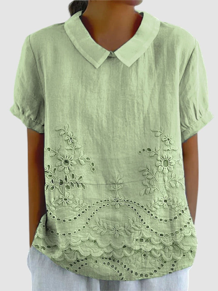 LILA | T-SHIRT CON RICAMO FLOREALE