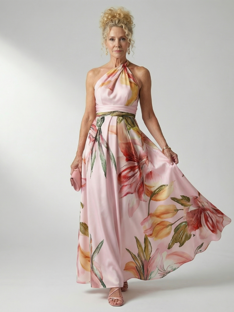 AMIEL | ABITO MAXI FIORITO LEGGERO