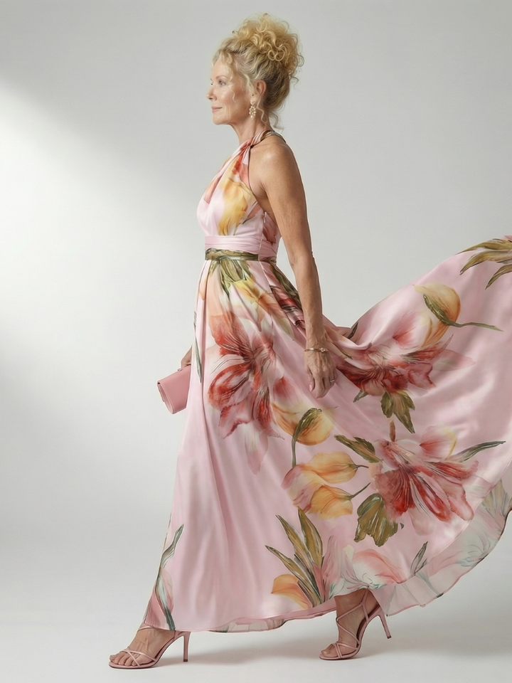 AMIEL | ABITO MAXI FIORITO LEGGERO