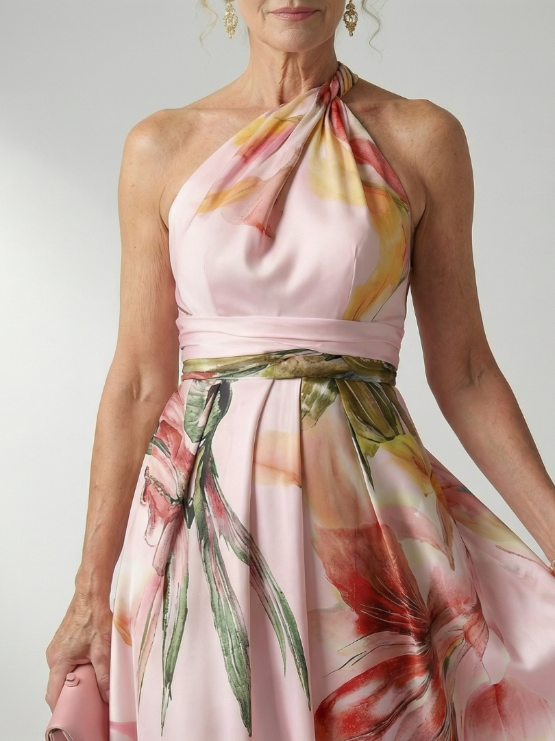 AMIEL | ABITO MAXI FIORITO LEGGERO