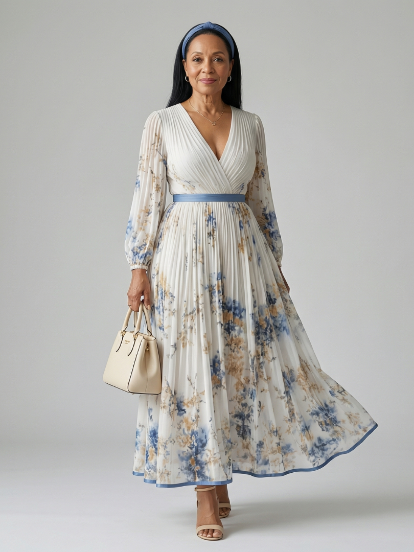 RIELLE | ABITO MIDI A PLEATS