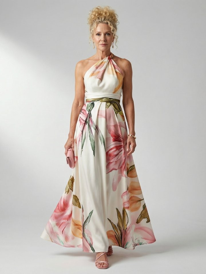 AMIEL | ABITO MAXI FIORITO LEGGERO