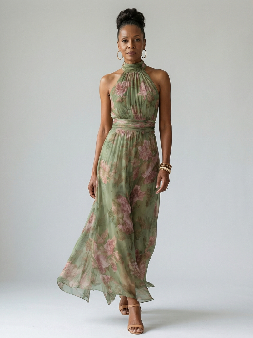 MIRELLE | ABITO MIDI CON COLLO ALL'AMERICANA ARRICCIATO