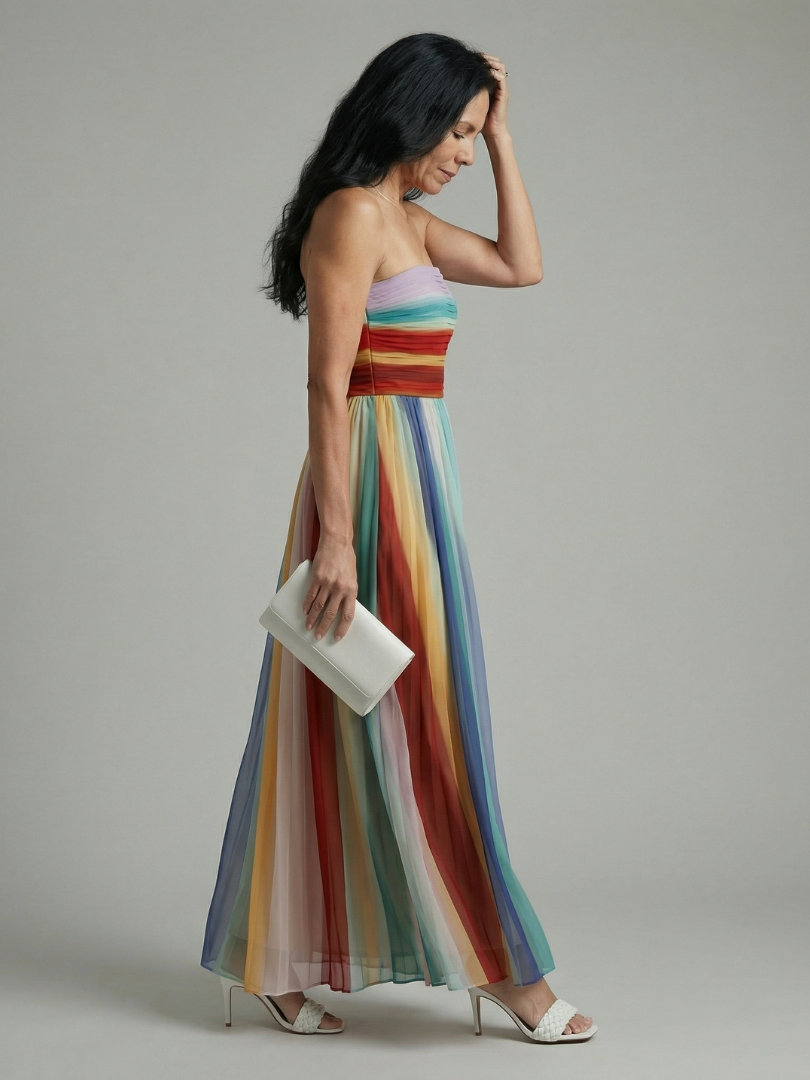 SERENE | ABITO MAXI A RIGHE LEGGERO