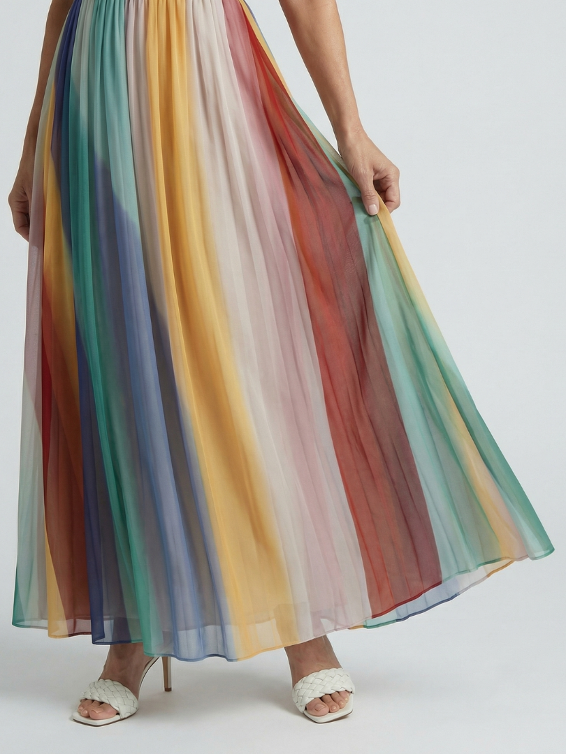 SERENE | ABITO MAXI A RIGHE LEGGERO
