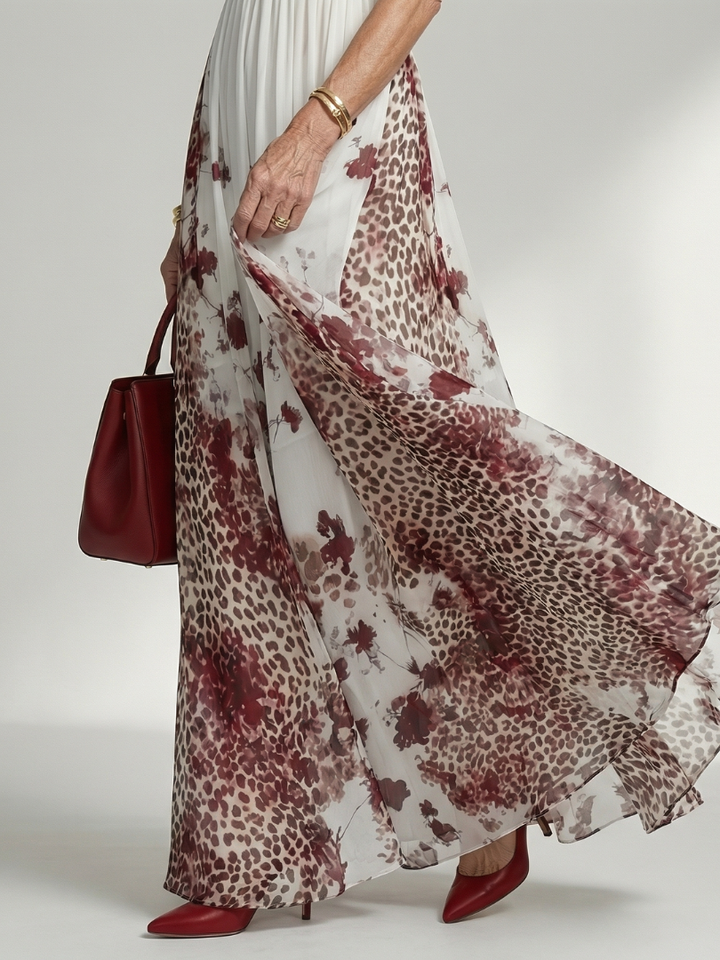 ORLUNE | ABITO MAXI PLEATTO BIANCO