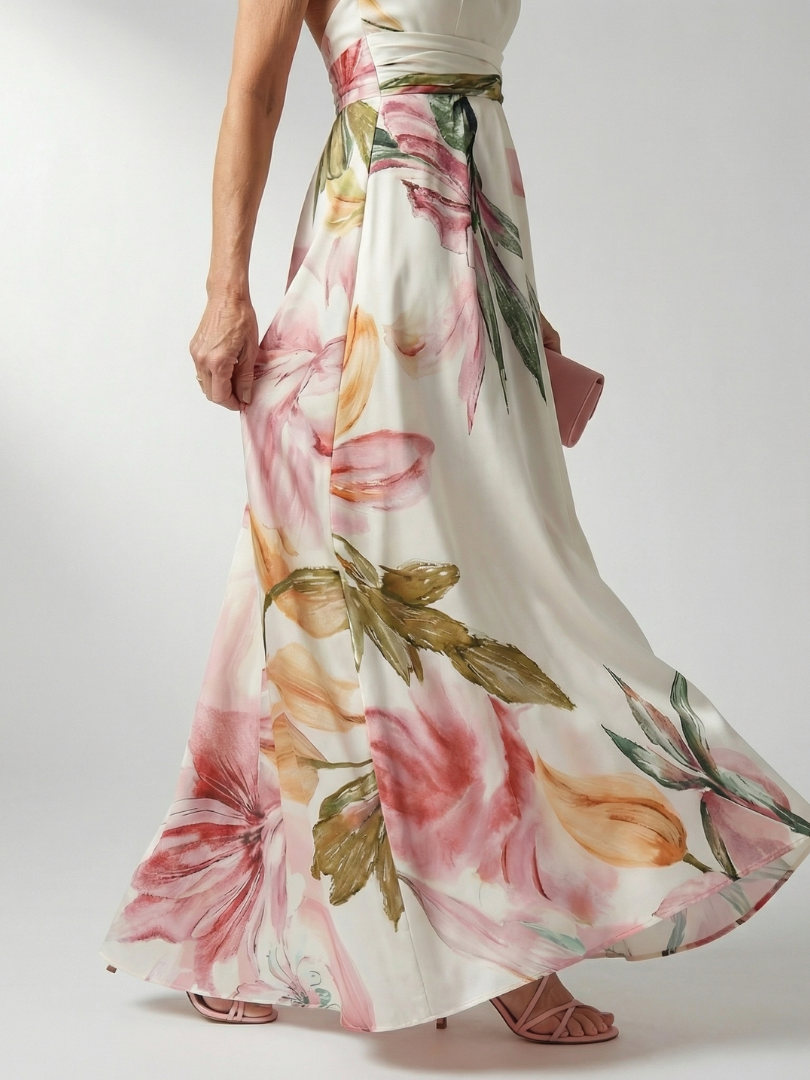 AMIEL | ABITO MAXI FIORITO LEGGERO