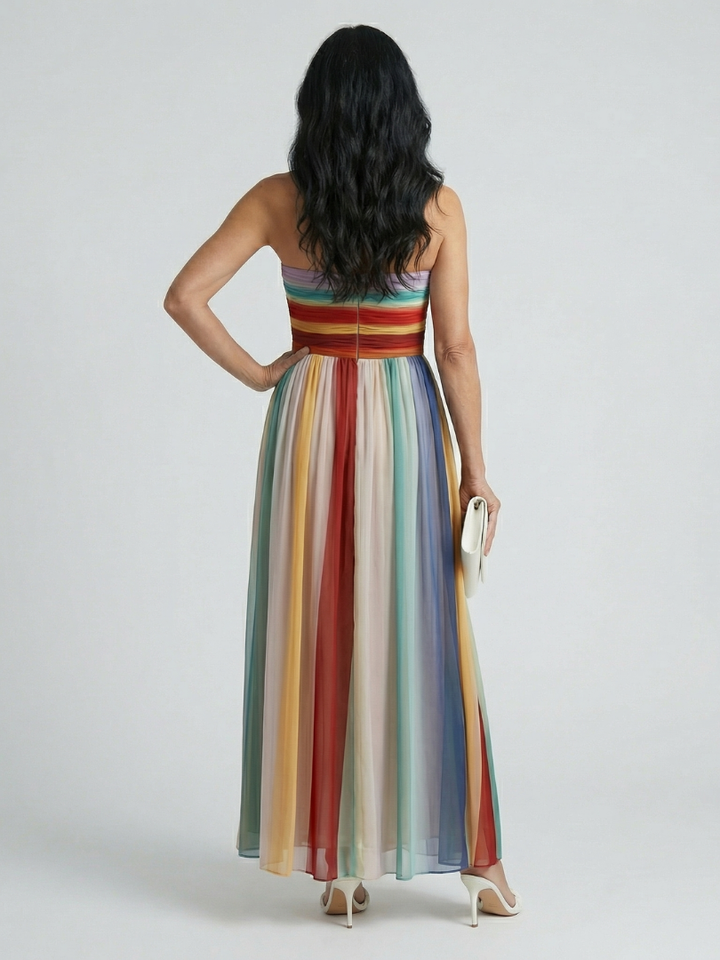SERENE | ABITO MAXI A RIGHE LEGGERO