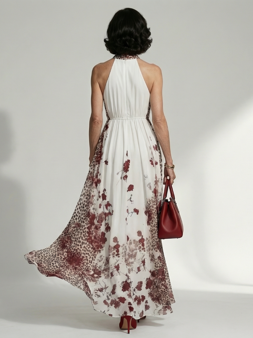 ORLUNE | ABITO MAXI PLEATTO BIANCO