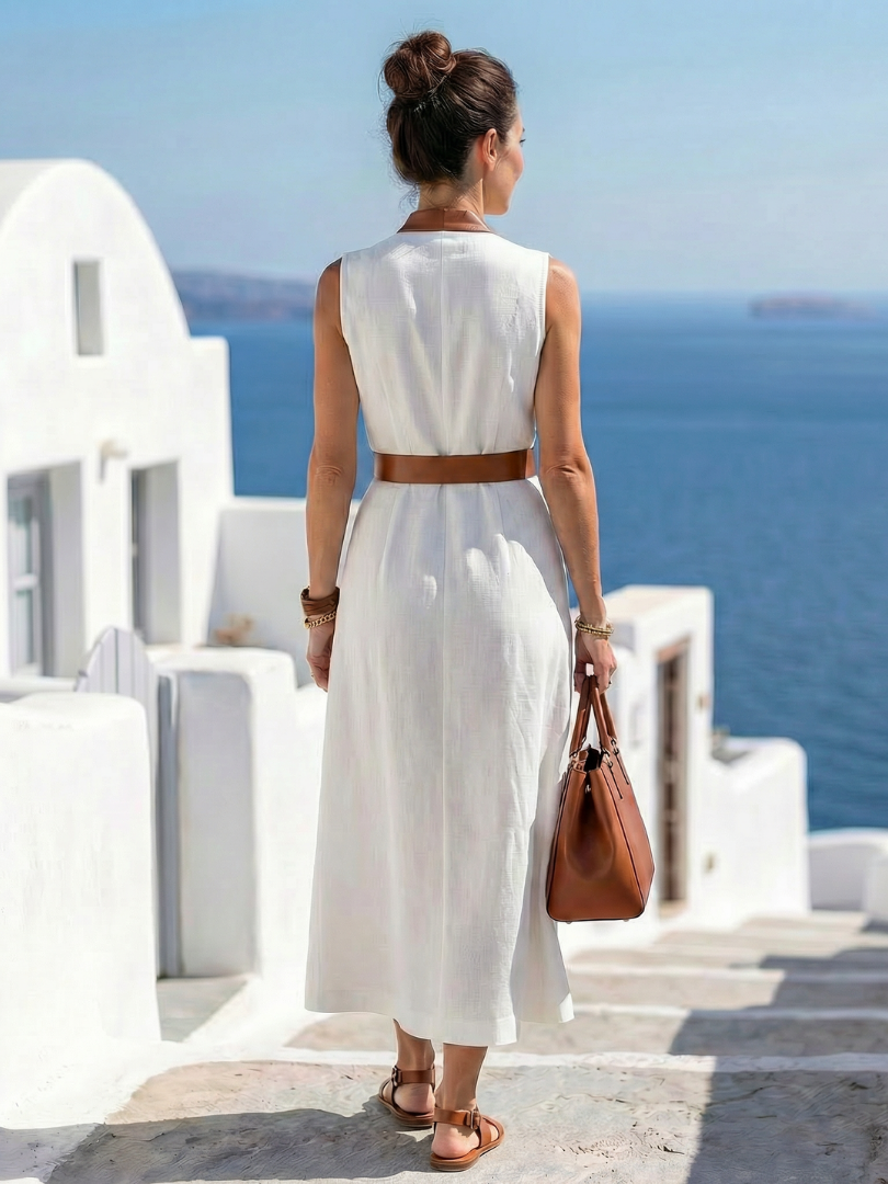 MYRA | ABITO MIDI CON CONTRASTO