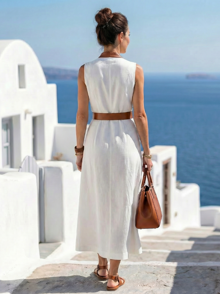 MYRA | ABITO MIDI CON CONTRASTO