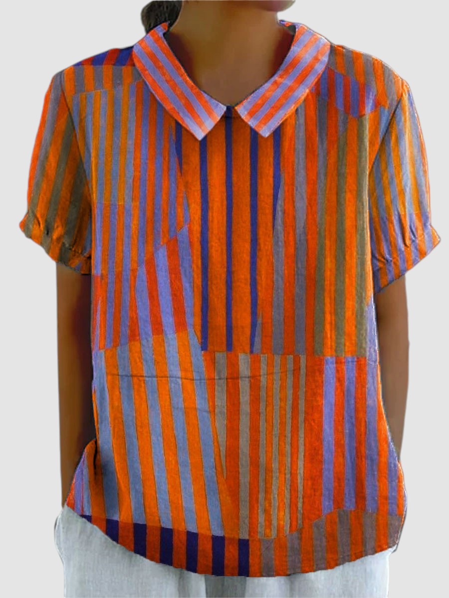 NINA | CAMICIA A STRISCE GEOMETRICHE