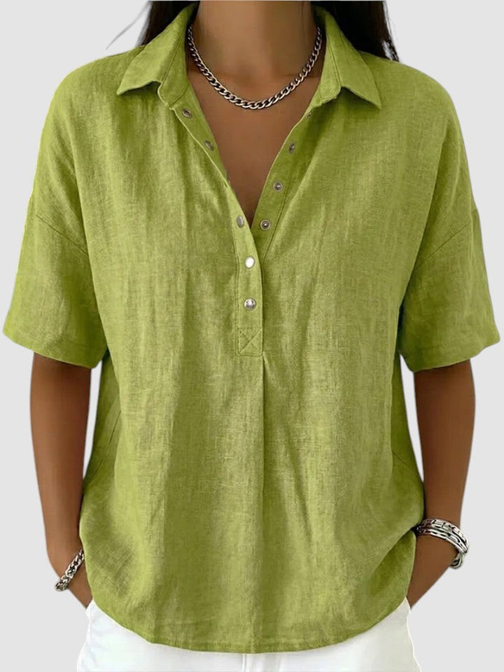 TINA | BLUSA CON COLLO E BOTTONI