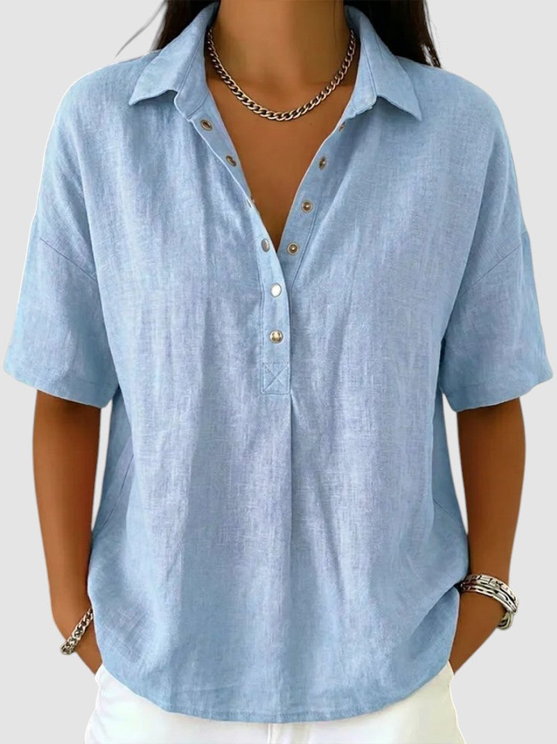 TINA | BLUSA CON COLLO E BOTTONI