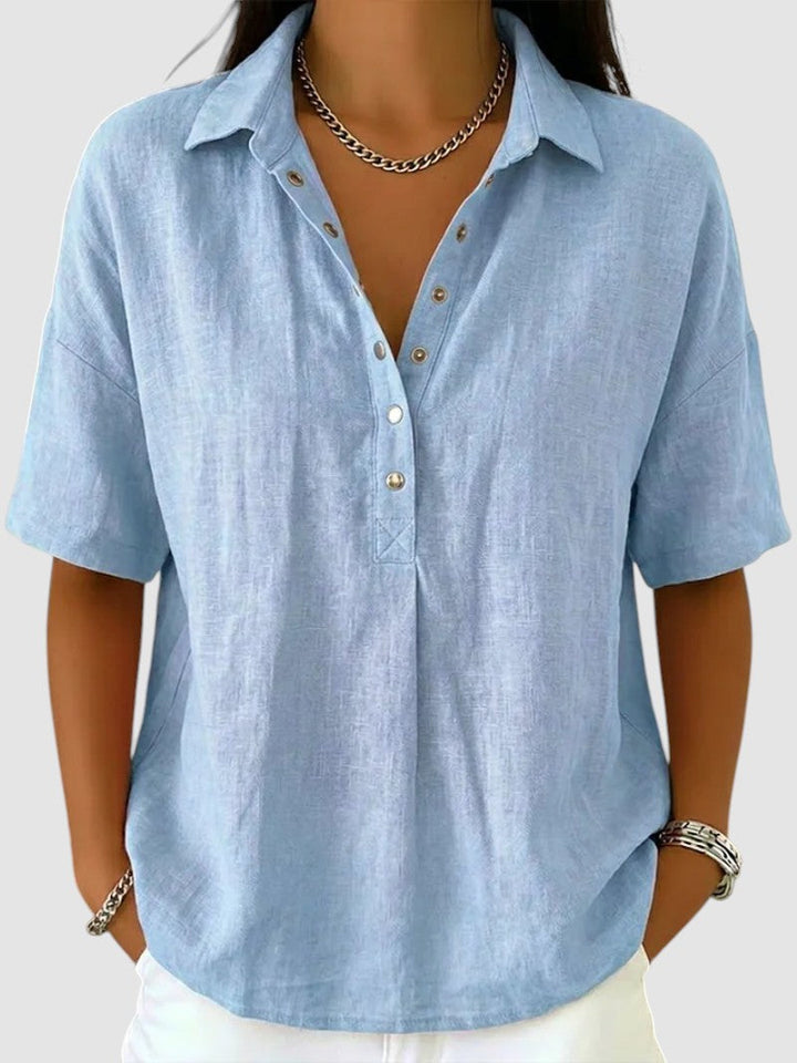 TINA | BLUSA CON COLLO E BOTTONI