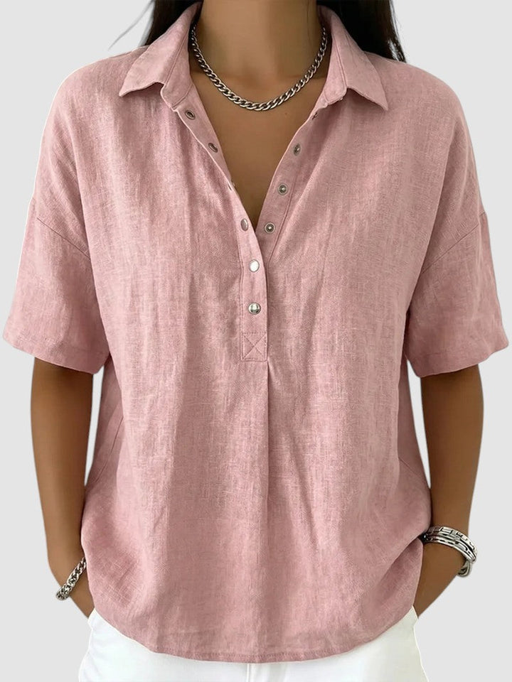 TINA | BLUSA CON COLLO E BOTTONI