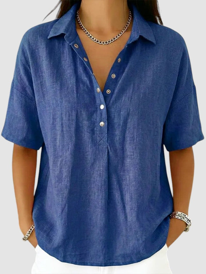TINA | BLUSA CON COLLO E BOTTONI