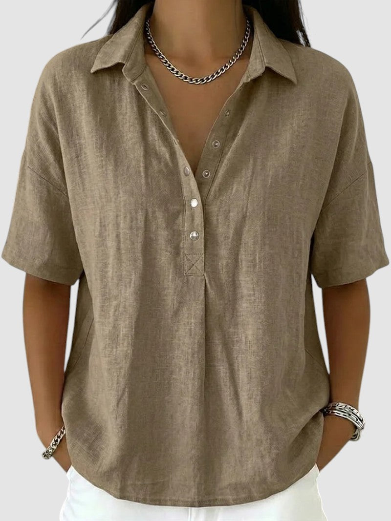 TINA | BLUSA CON COLLO E BOTTONI