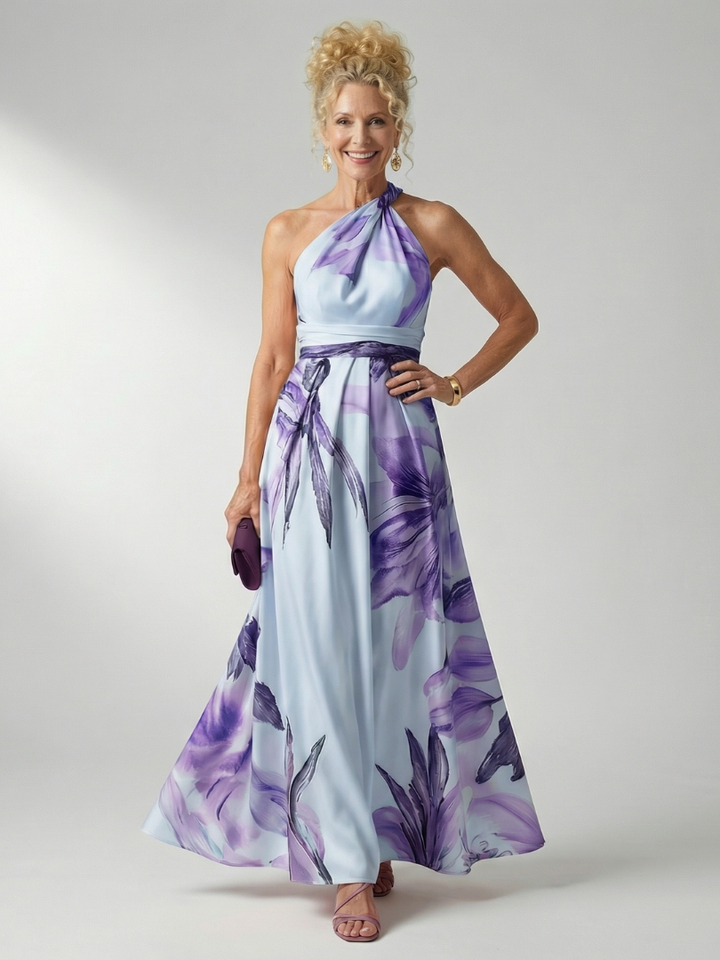 AMIEL | ABITO MAXI FIORITO LEGGERO