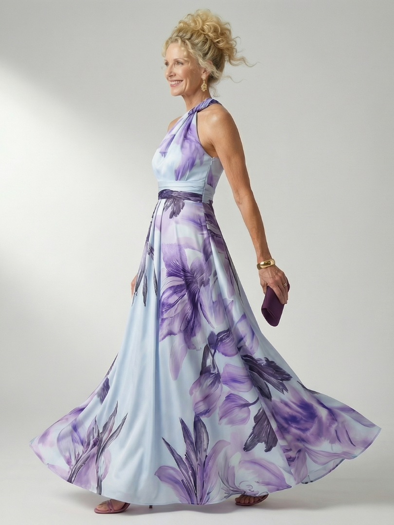 AMIEL | ABITO MAXI FIORITO LEGGERO