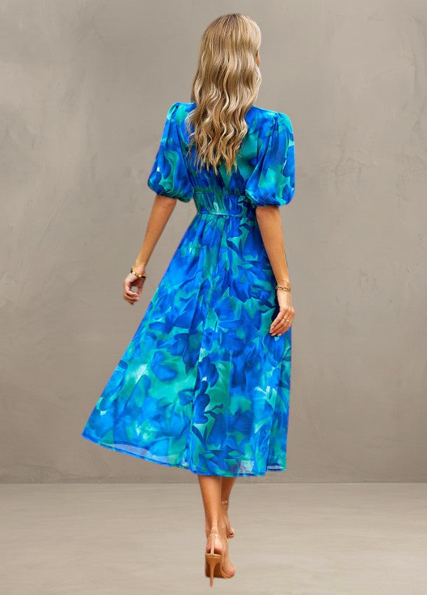 ASTELLA | ABITO MIDI FLOREALE CHE SLANCIA