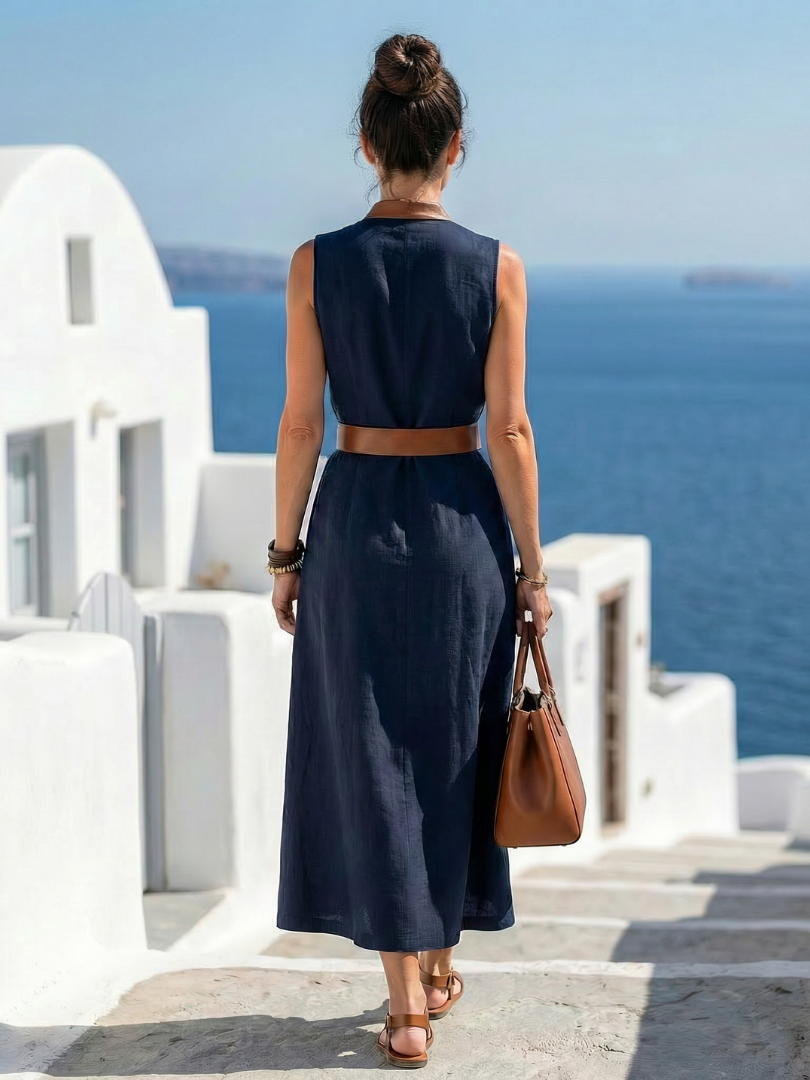 MYRA | ABITO MIDI CON CONTRASTO