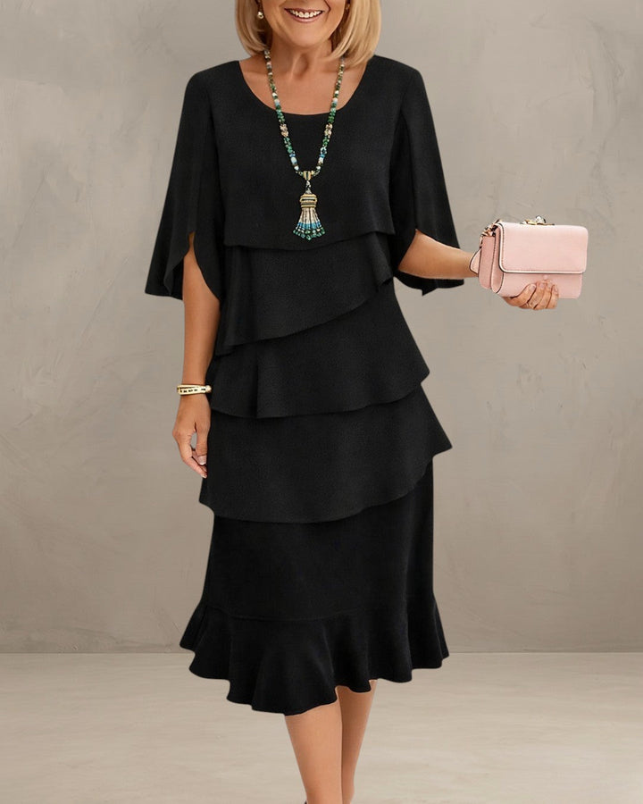 MARGARET | ABITO MIDI CON VOLANT