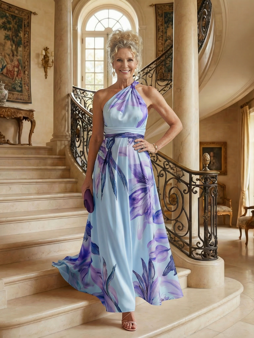 AMIEL | ABITO MAXI FIORITO LEGGERO
