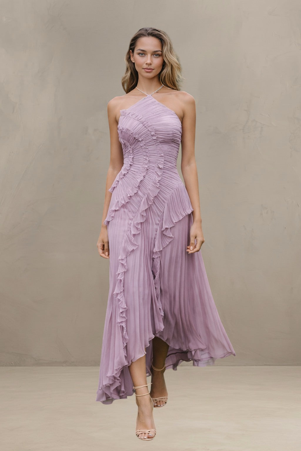 ISADORA | ABITO MAXI ELEGANTE ASIMMETRICO