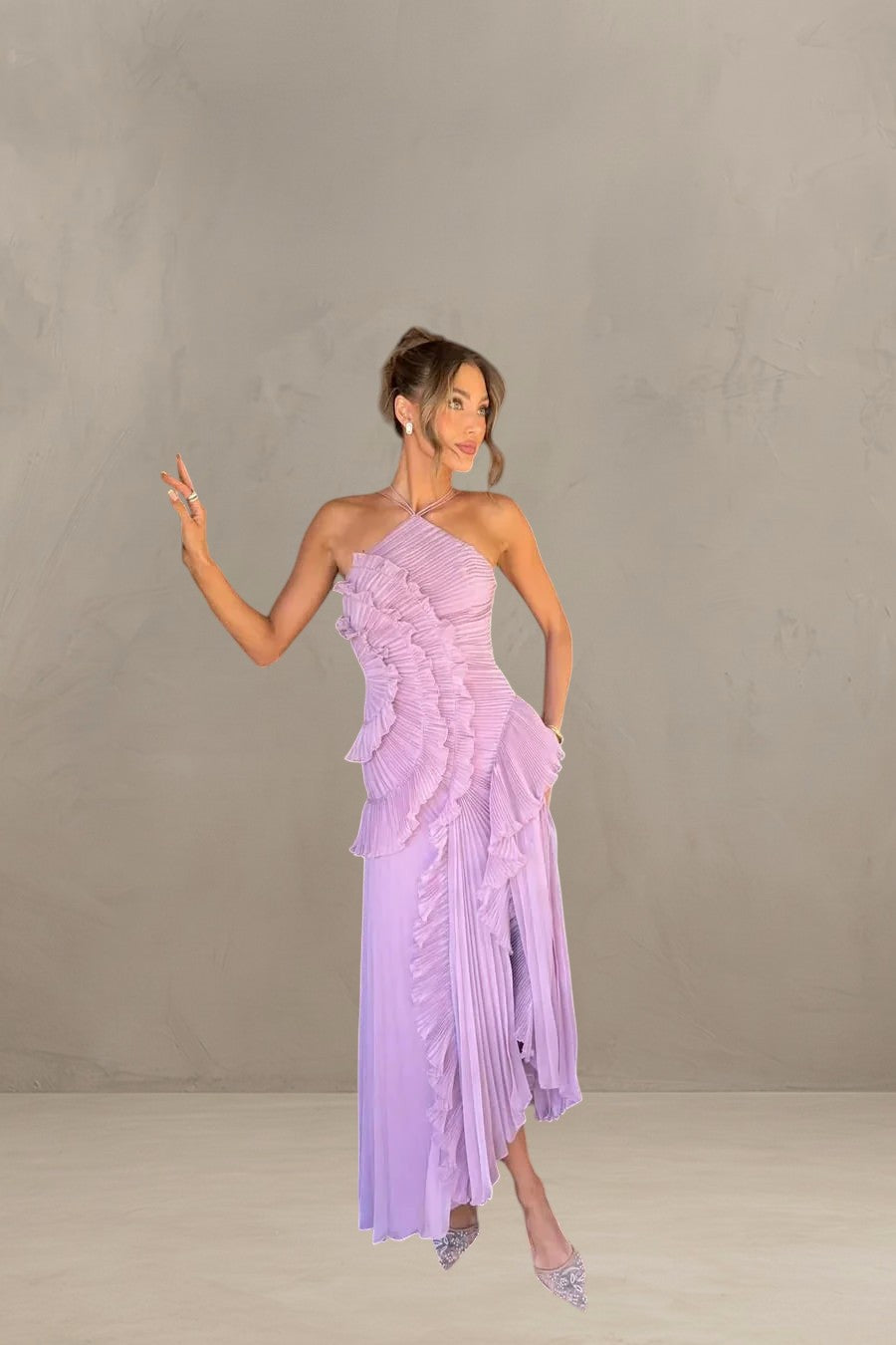ISADORA | ABITO MAXI ELEGANTE ASIMMETRICO