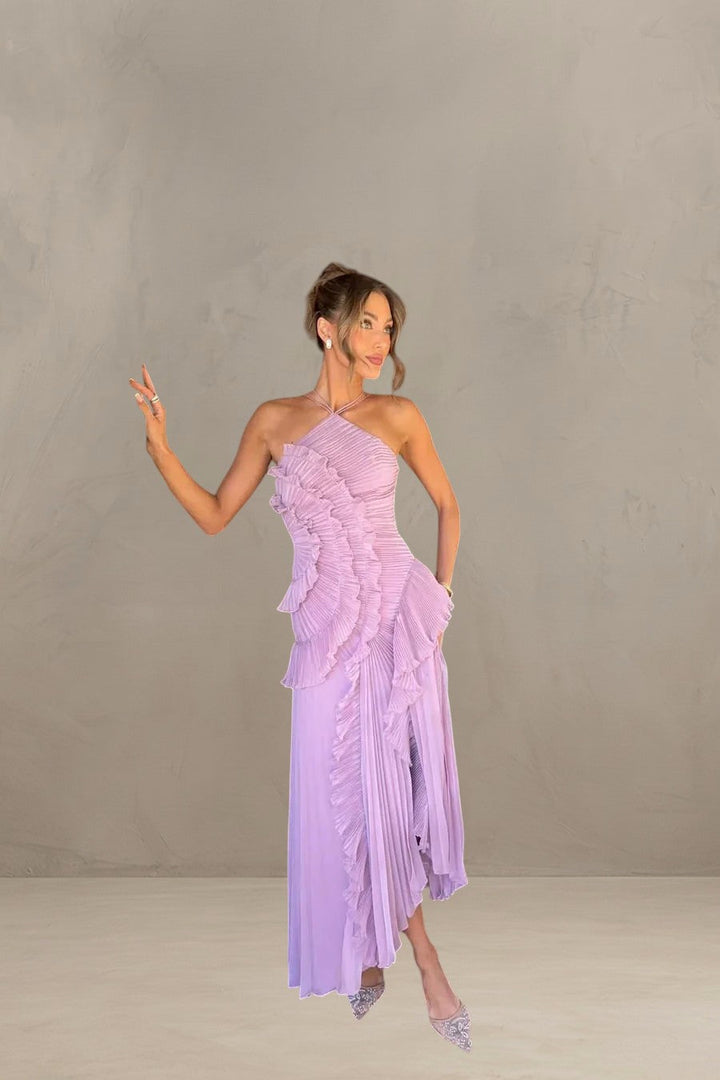 ISADORA | ABITO MAXI ELEGANTE ASIMMETRICO