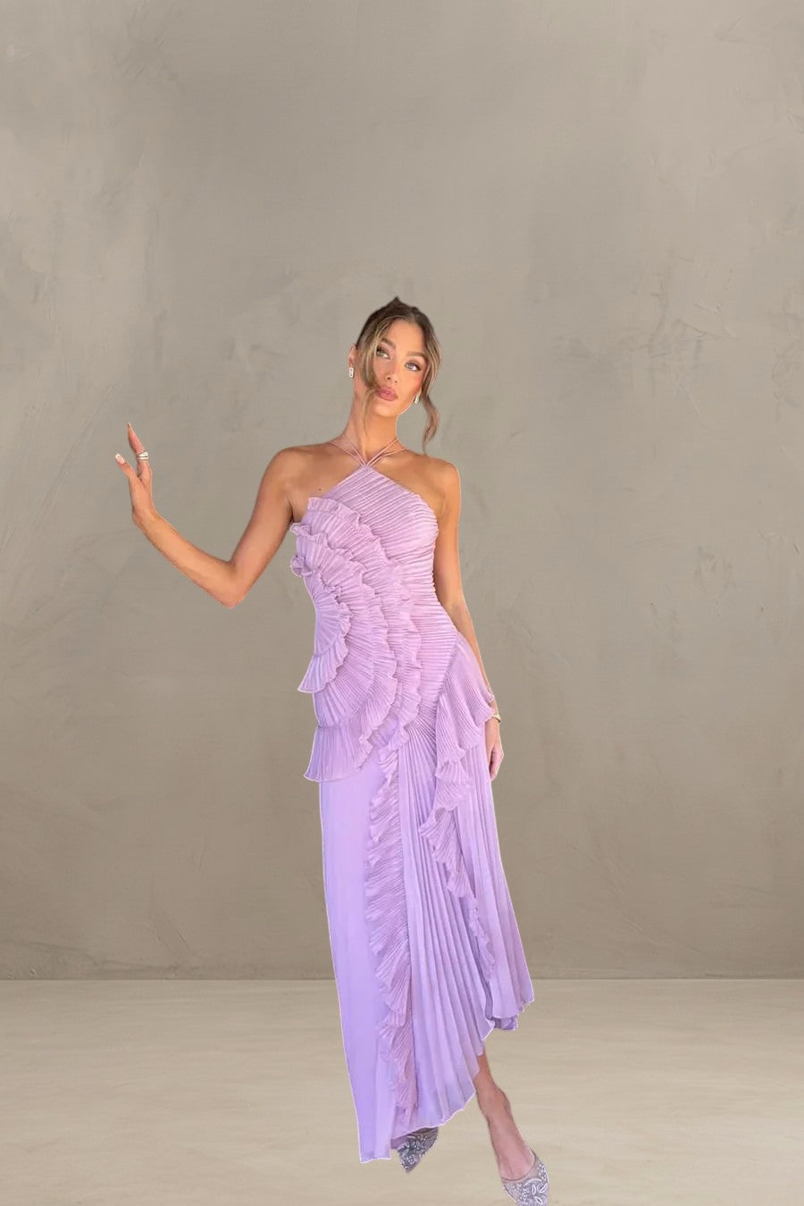 ISADORA | ABITO MAXI ELEGANTE ASIMMETRICO