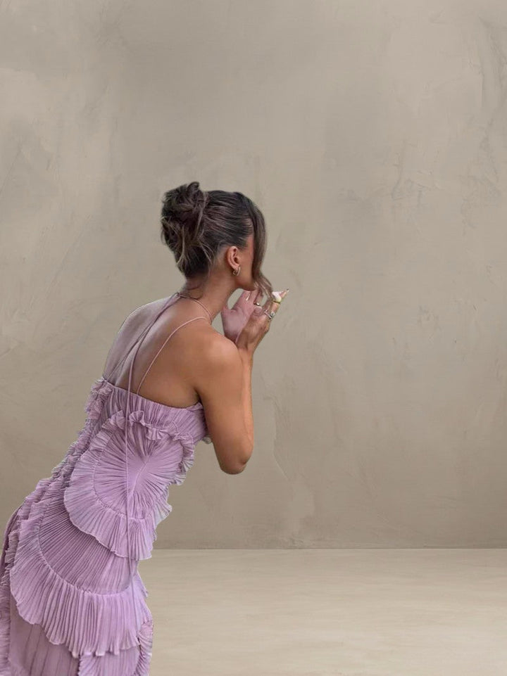 ISADORA | ABITO MAXI ELEGANTE ASIMMETRICO