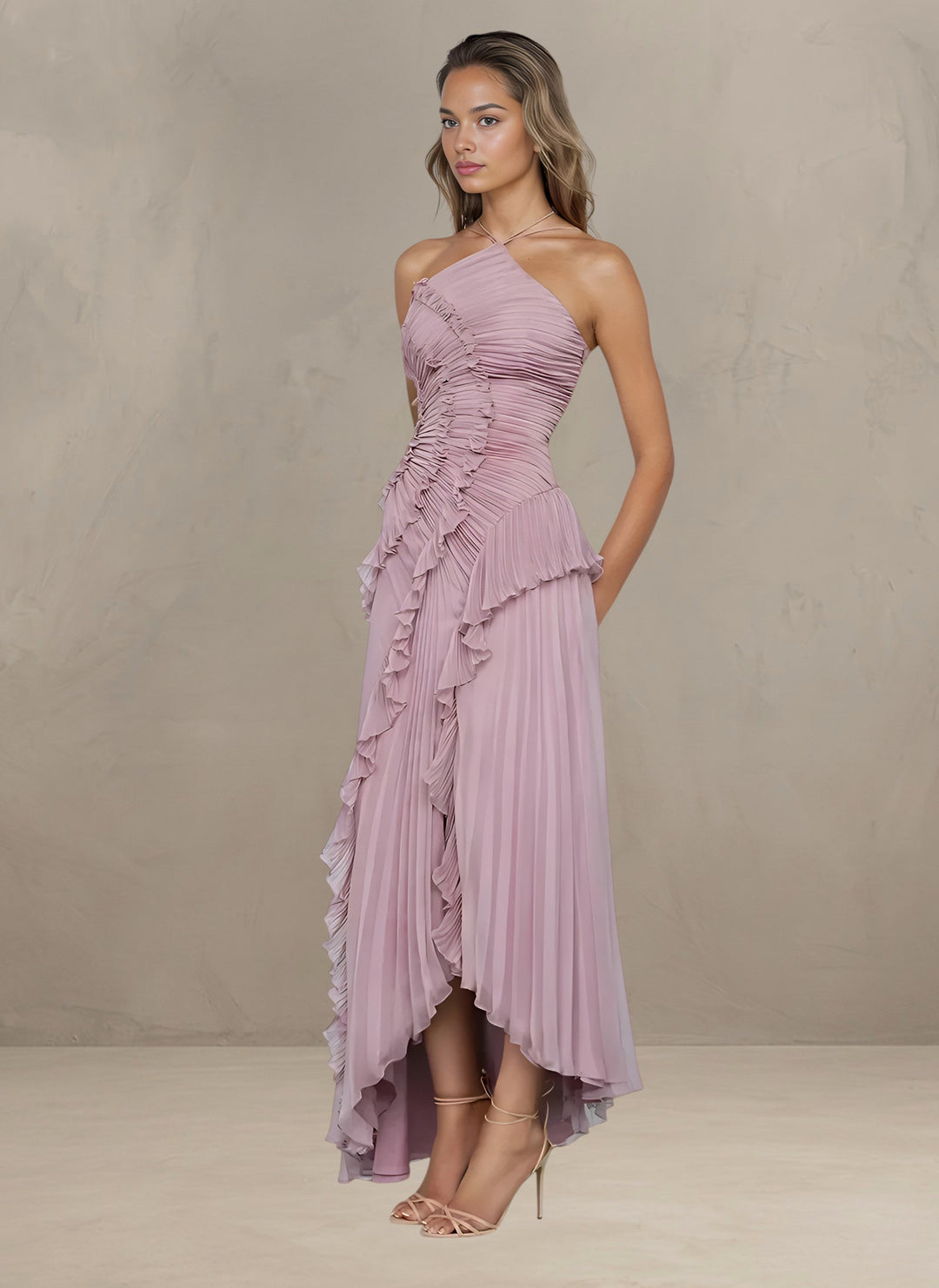 ISADORA | ABITO MAXI ELEGANTE ASIMMETRICO