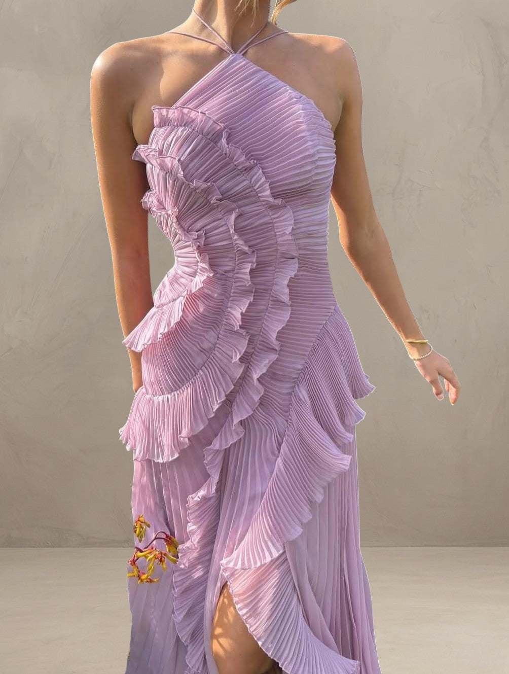 ISADORA | ABITO MAXI ELEGANTE ASIMMETRICO