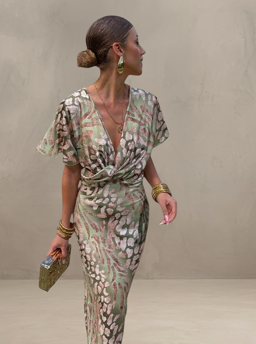 CLARANDRA | ABITO MIDI IN RAME