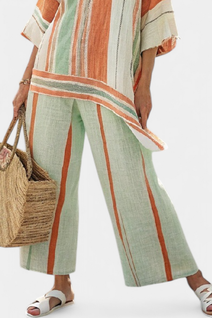 BELLMERE | TOP ASIMMETRICO E PANTALONI AMPI