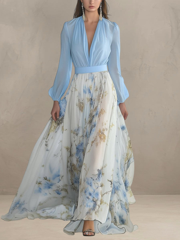 BANDIA | BELLO ABITO MAXI CON STAMPA FLOREALE