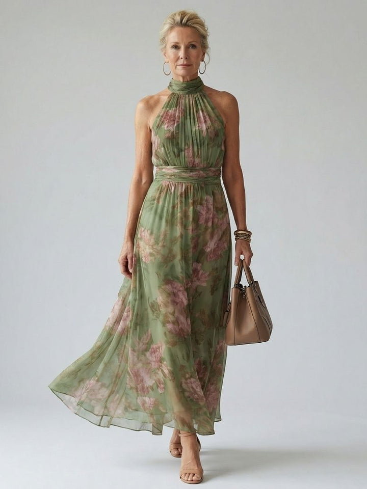 MIRELLE | ABITO MIDI CON COLLO ALL'AMERICANA ARRICCIATO