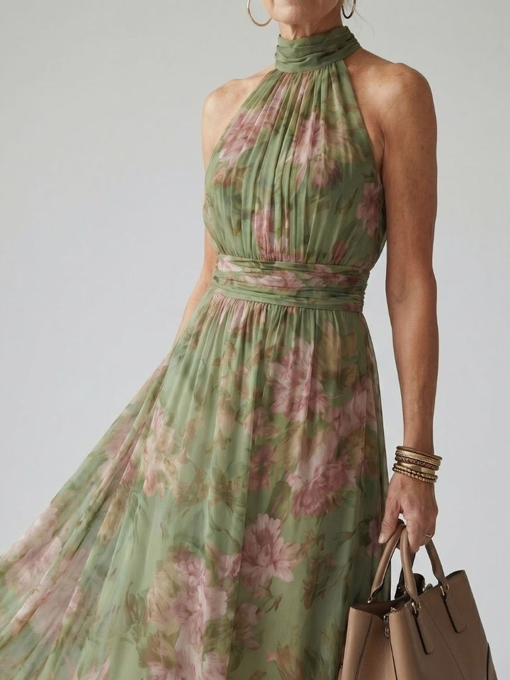 MIRELLE | ABITO MIDI CON COLLO ALL'AMERICANA ARRICCIATO