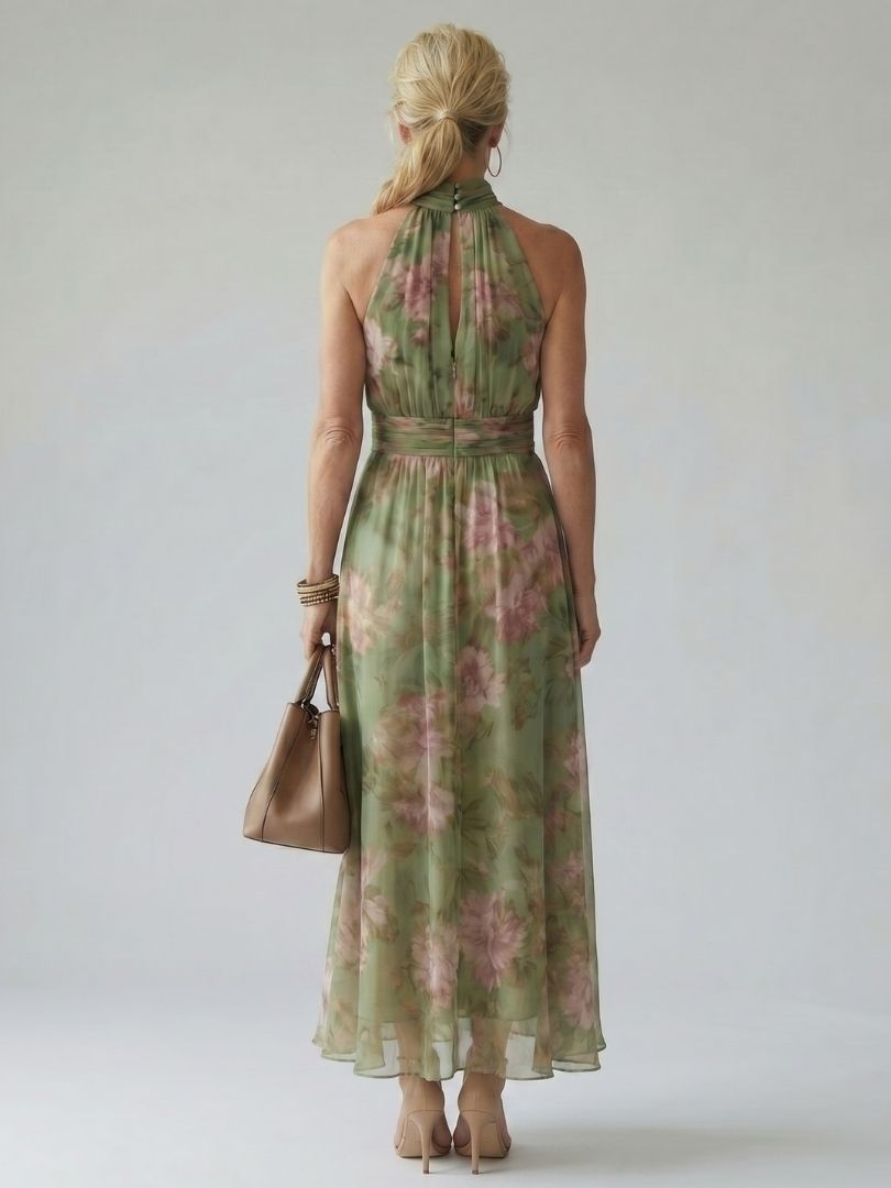 MIRELLE | ABITO MIDI CON COLLO ALL'AMERICANA ARRICCIATO