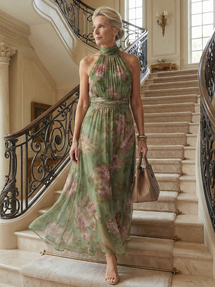 MIRELLE | ABITO MIDI CON COLLO ALL'AMERICANA ARRICCIATO