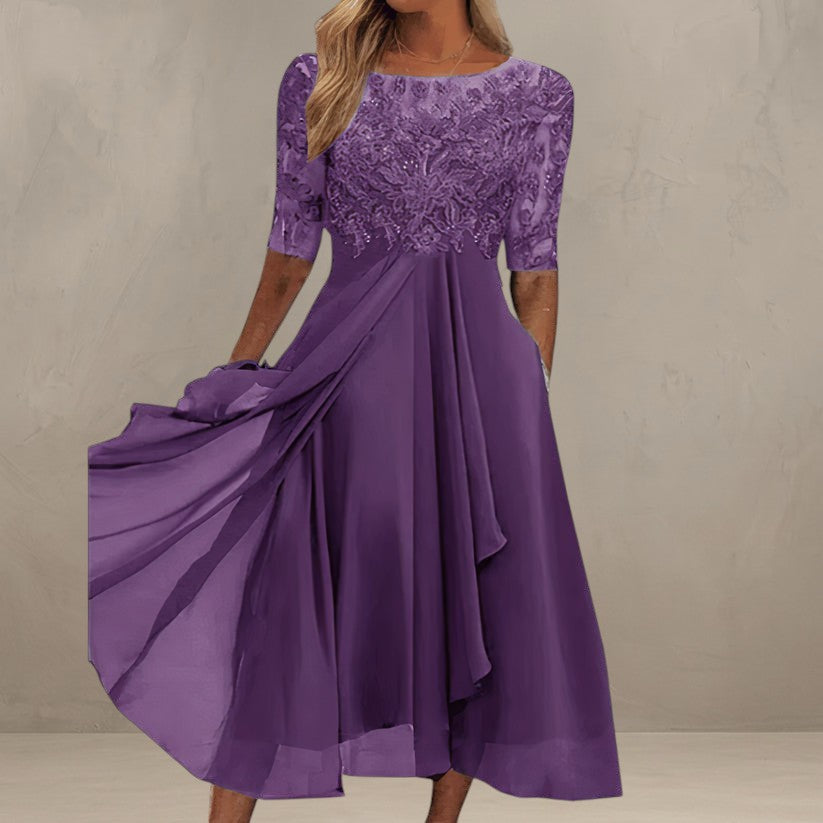 DITA | ABITO MIDI IN PIZZO ELEGANTE