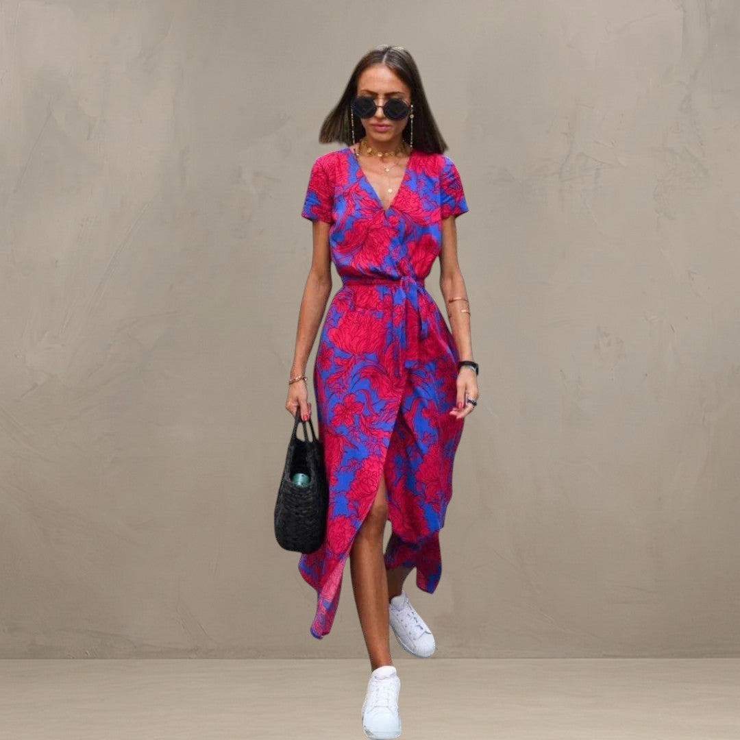 AMELIA | ABITO V-NECK COLORATO