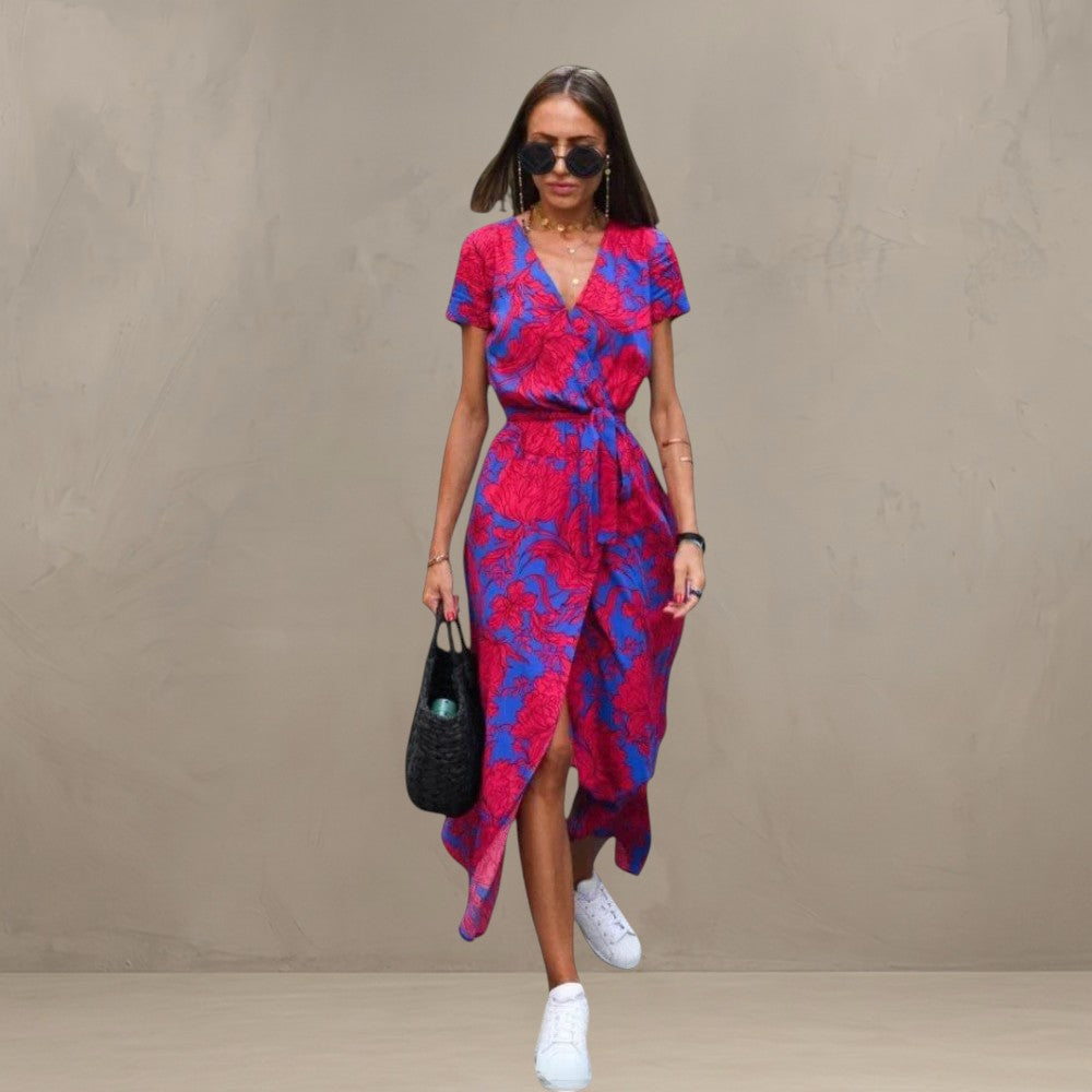 AMELIA | ABITO V-NECK COLORATO