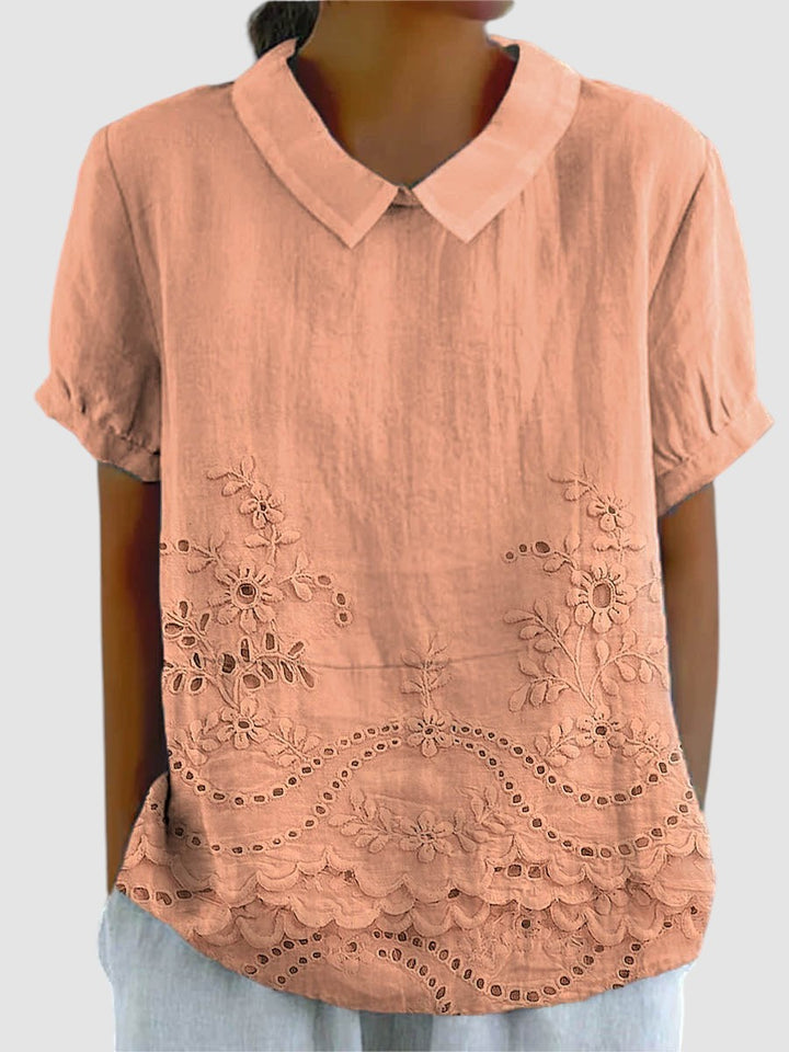 LILA | T-SHIRT CON RICAMO FLOREALE
