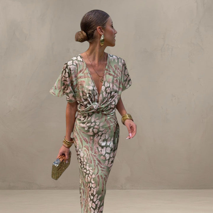 CLARANDRA | ABITO MIDI IN RAME
