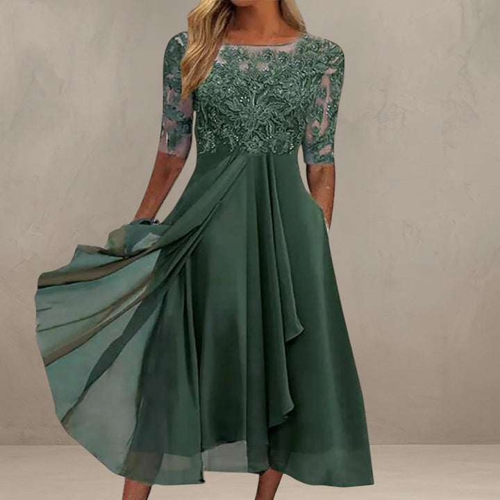 DITA | ABITO MIDI IN PIZZO ELEGANTE