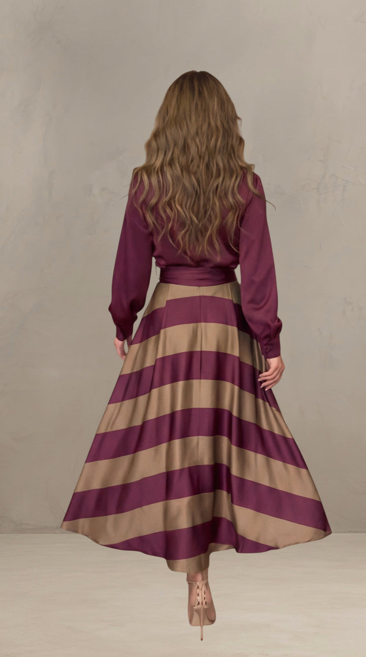 MILA | ABITO MAXI A RIGHE