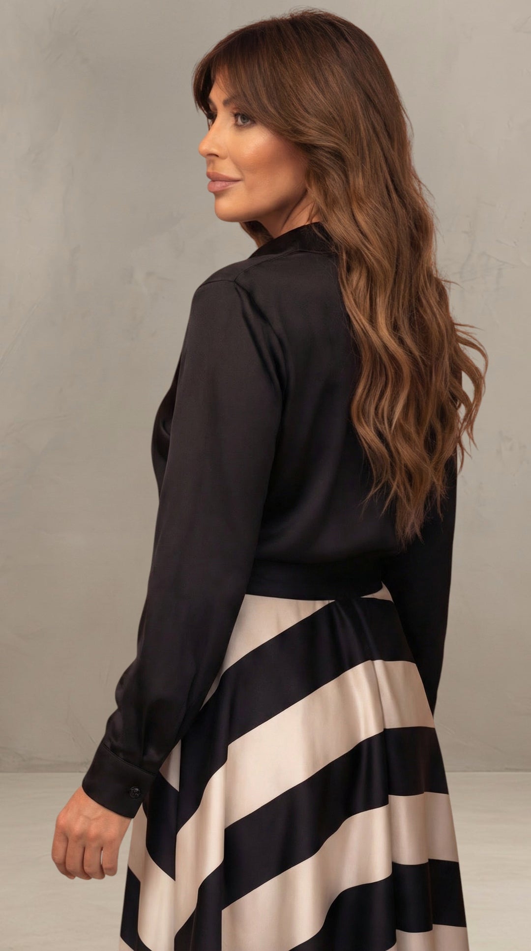 MILA | ABITO MAXI A RIGHE